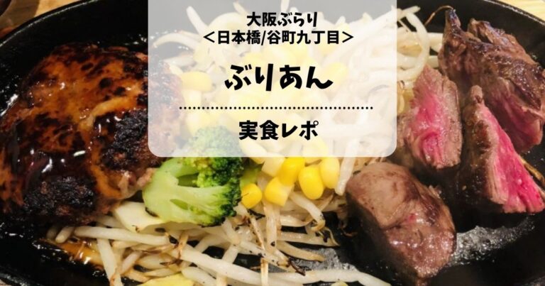 【レポ】ぶりあん 谷九 日本橋